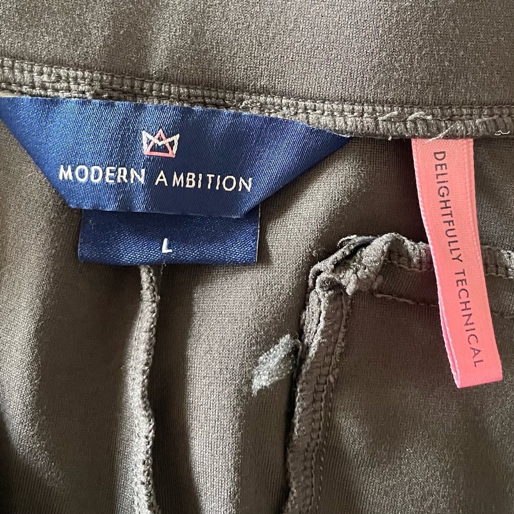 Modern Ambition (Mondetta) Pull On Knit Pants Women’s L Gray Casual Minimalist - Picture 9 of 13